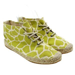 BETTYE MULLER Womens Lime Green Animal Print Espadrille Shoes